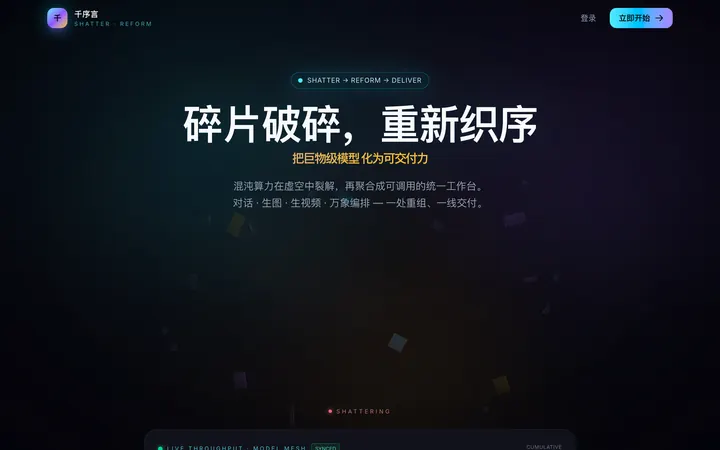千序言 AI 聚合平台 界面截图
